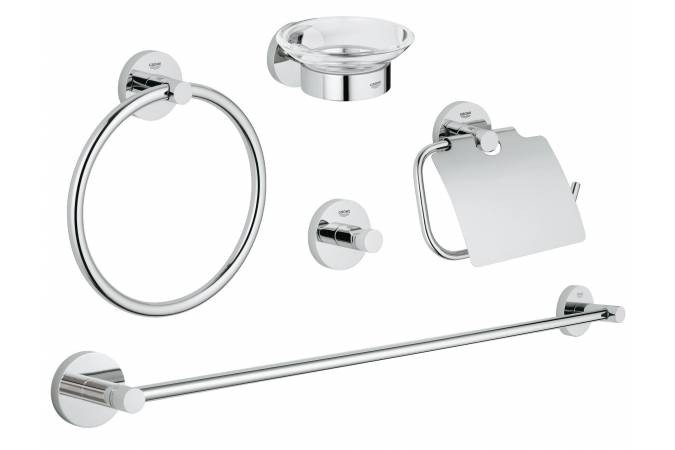 Набор аксессуаров для ванной комнаты, 5 предметов Essentials GROHE 40344001