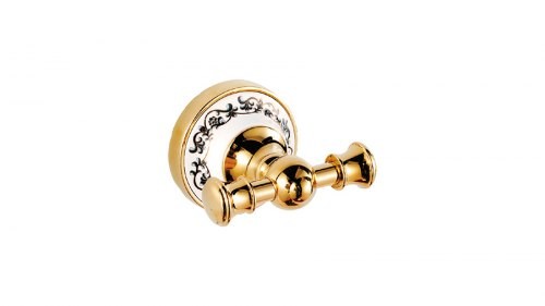 Крючок двойной для ванной комнаты FIXSEN BOGEMA GOLD FX-78505AG (ЧЕХИЯ)