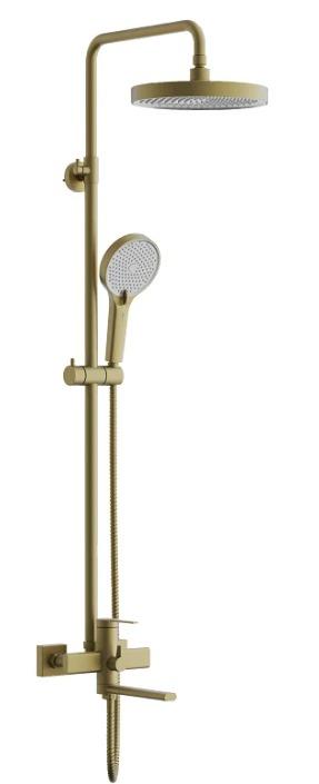 Душевая система Belz B813 B24813-5, с изливом, матовое золото