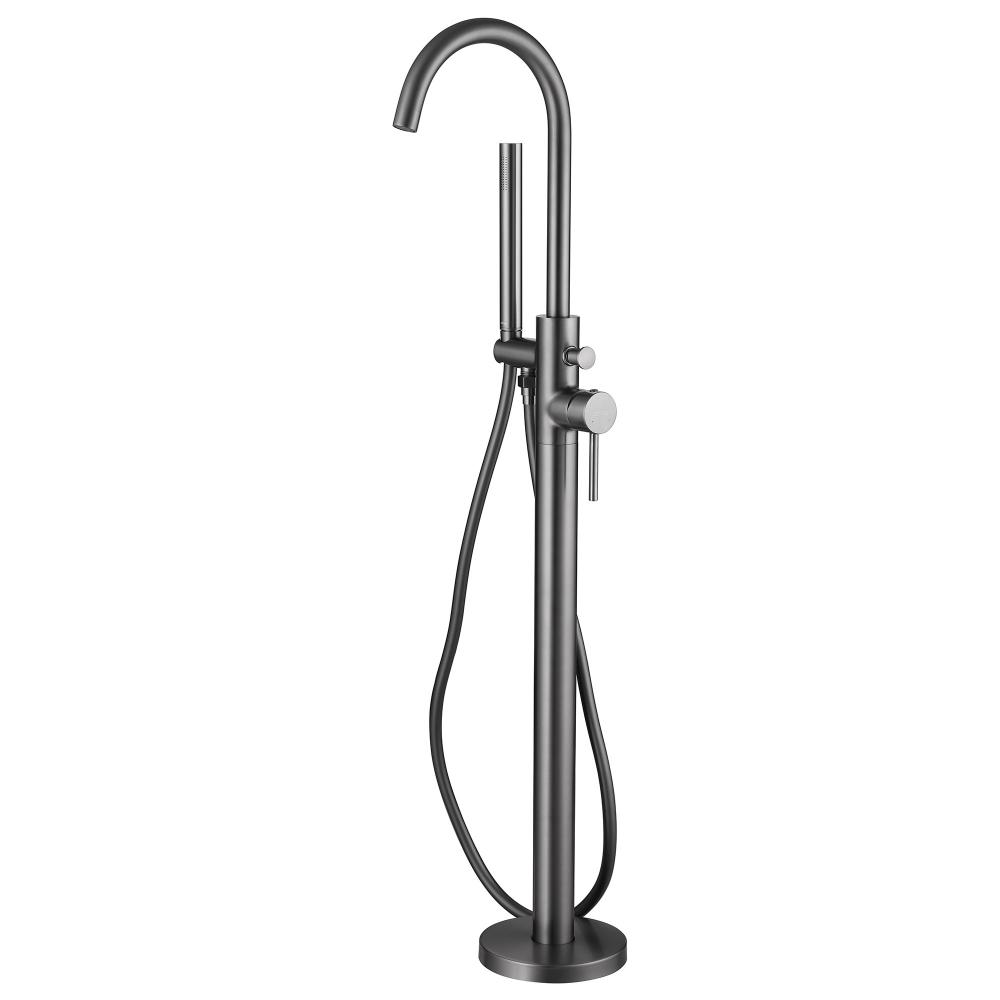 Смеситель ABBER Wasser Kreis AF8115NGN напольный для ванны, оружейная сталь