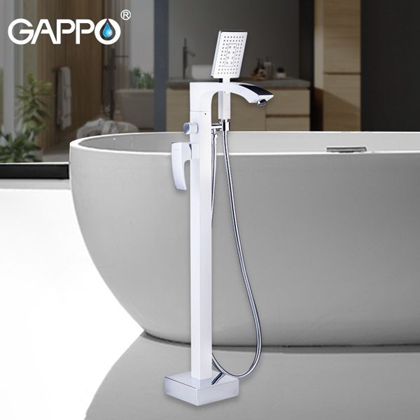 Смеситель для ванны Gappo G 3007-8 белый напольный