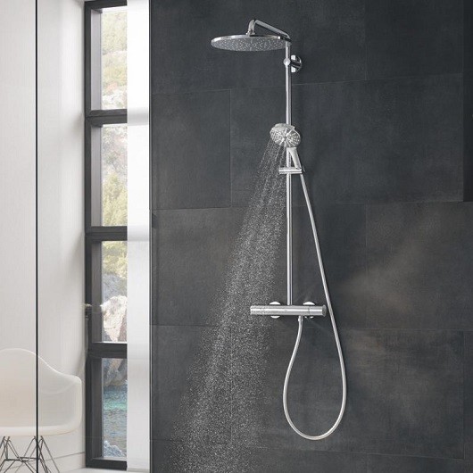 Душевая система GROHE Rainshower SmartActive 310 Mono, круглый, 1 режим струи, с термостатом, хром 26647000