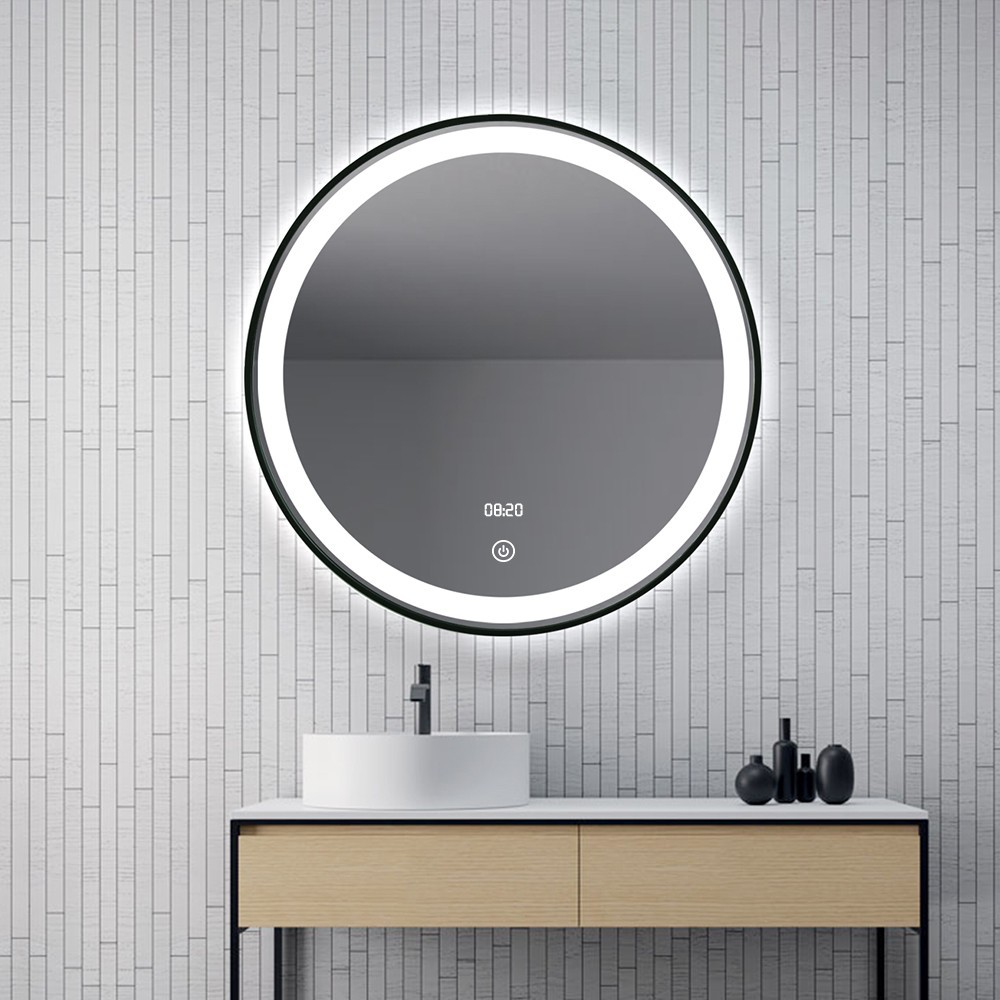 Зеркало LUSSO Diamond Black  с подсветкой, антизапотевание