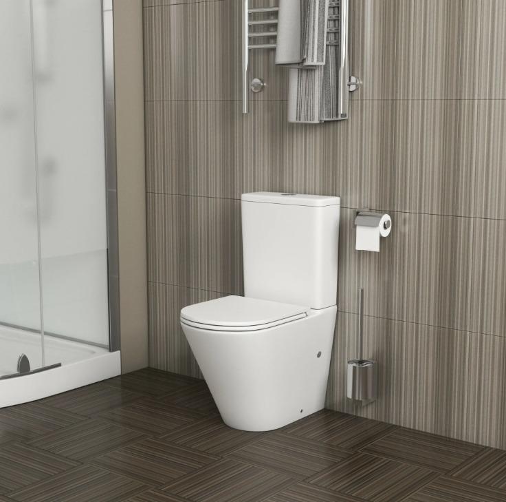 Унитаз - компакт Grossman GR-4450SQ Tornado безободковый с тонким сиденьем (605x380x825)