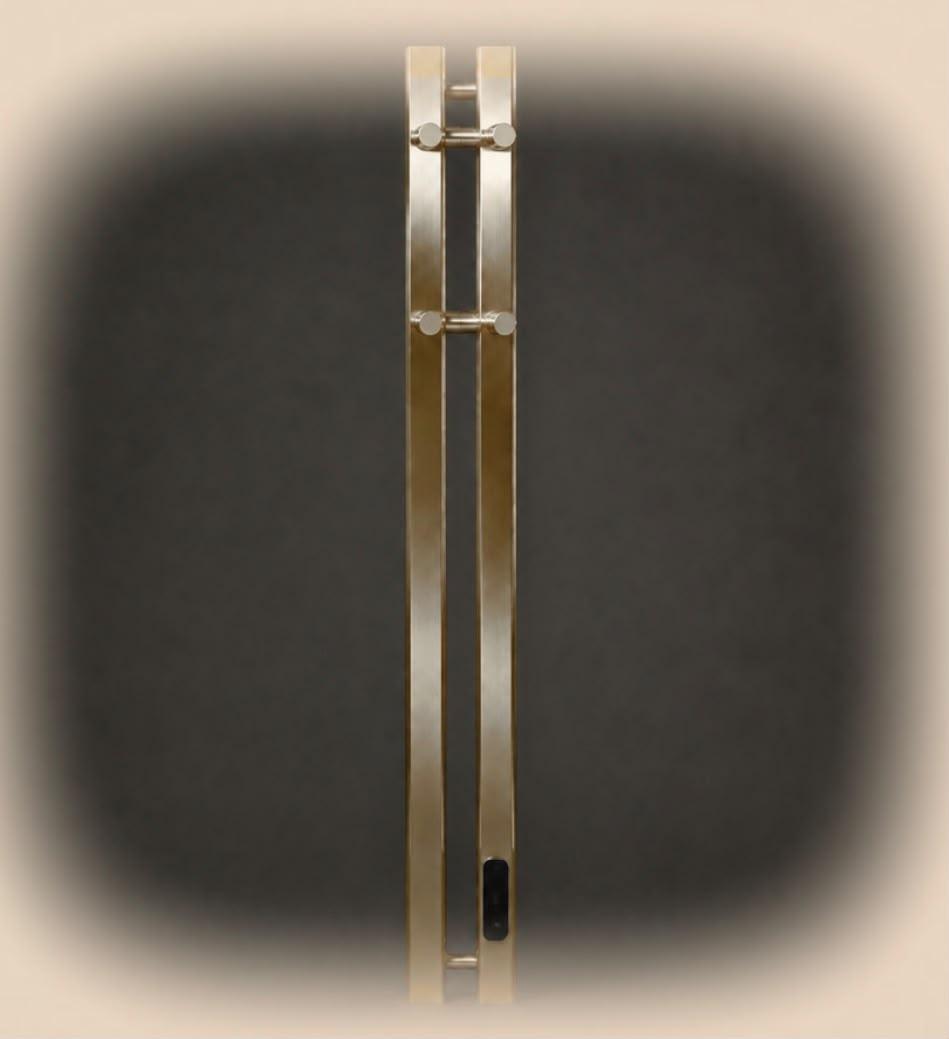 Полотенцесушитель электрический Rein Double Cube-Nickel 1200*90 мм