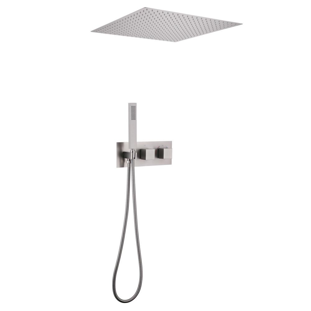 Душевая система ABBER Daheim AF8255SP скрытого монтажа без излива, термостат, сатин