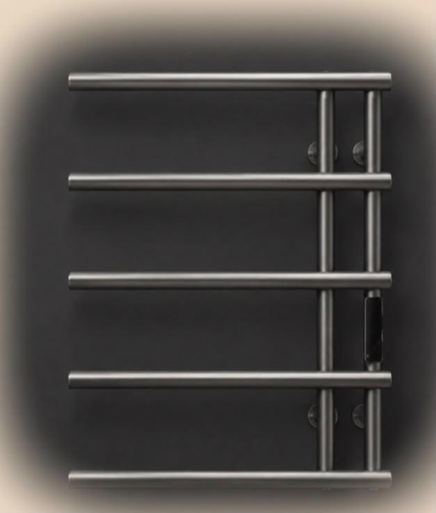 Полотенцесушитель электрический REIN Double Classic 5-Graphite левый 580*400 мм