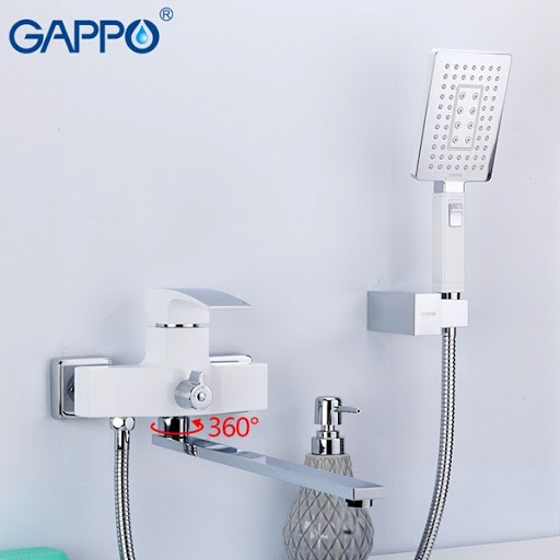Смеситель GAPPO для ванны длинный гусак G 2207-7 Хром
