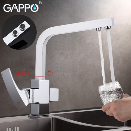 Смеситель GAPPO для кухни с выходом для фильтра  G 4307 Хром