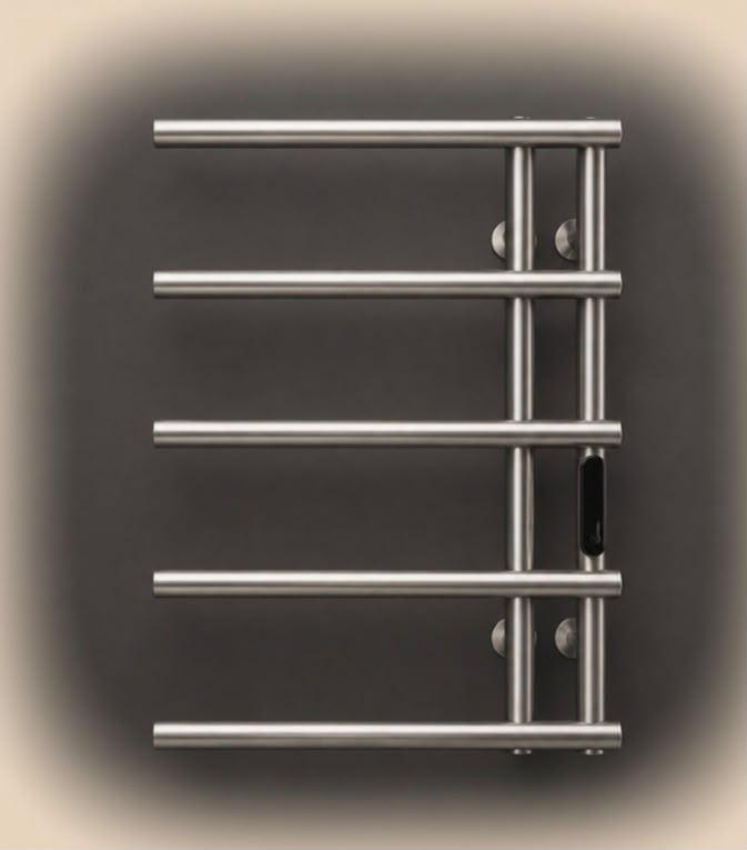 Полотенцесушитель электрический REIN Double Classic 5-Nickel левый 580*400 мм