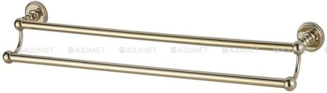 4618D Держатель для полотенца 45см двухрядный Aquanet, золото (189278)