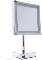 2205D Зеркало косметическое,настольное с LED подсветкой квадратное 21,5 см (204515)