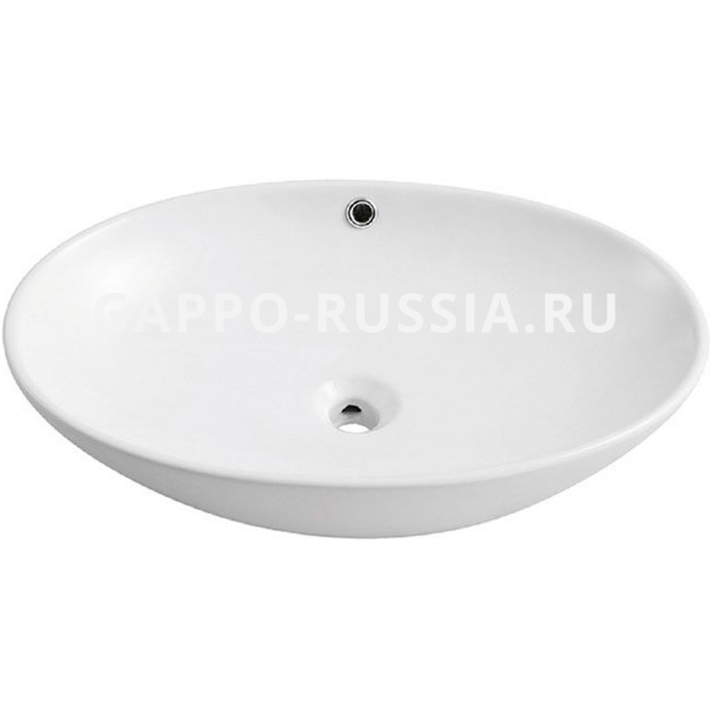 Раковина накладная без перелива GAPPO GT-309 (63x41x13,5 см) Овальная