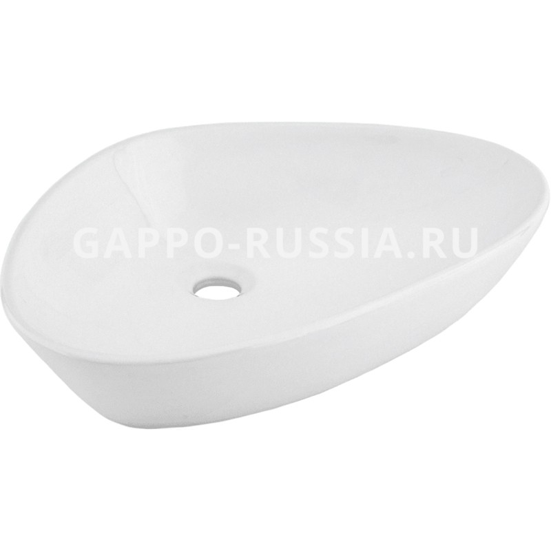 Раковина накладная без перелива GAPPO GT-503 (	67x44x14,5 см) угловая