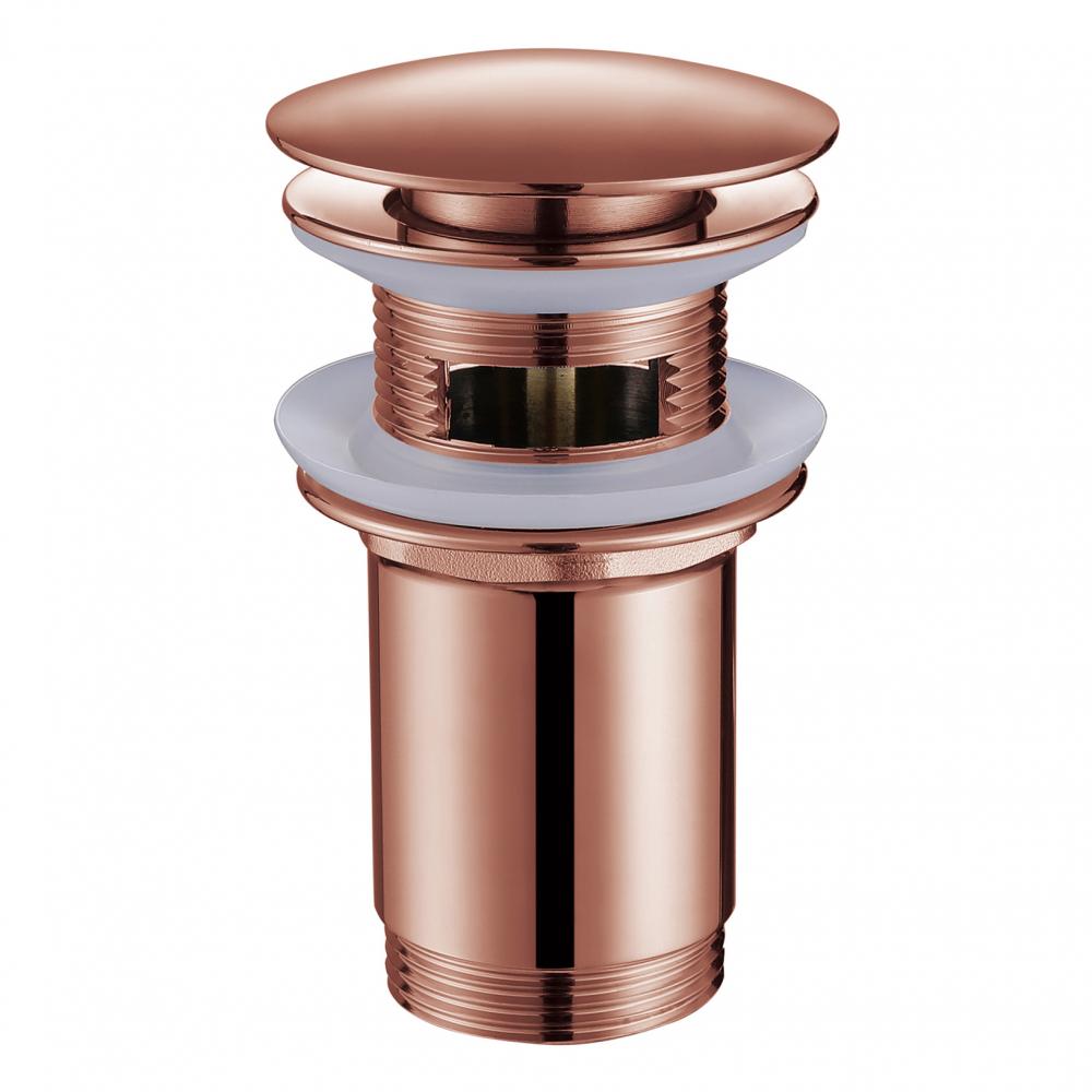 Донный клапан ABBER AF 0010 MRG с переливом, розовое золото матовое