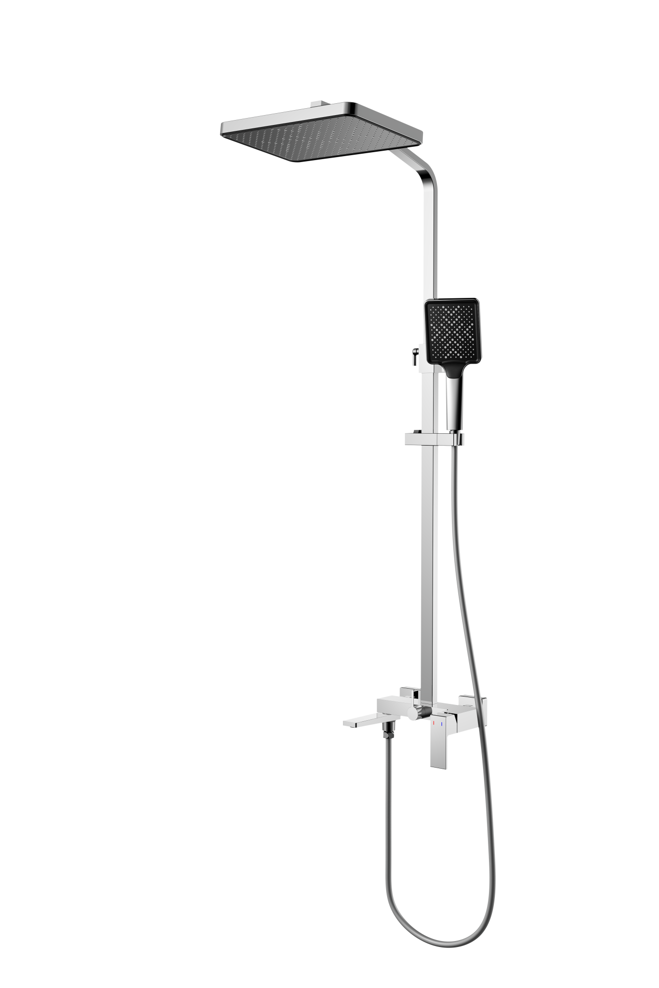 Душевая стойка с изливом и ручной лейкой TAP T-3002-13 Хром