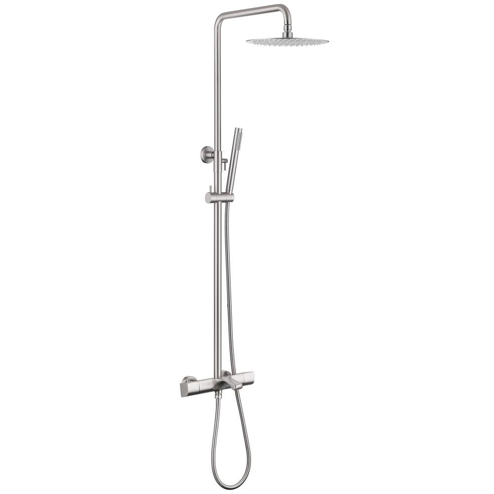 Душевая стойка ABBER Thermostat AF8516SPL с термостатом и изливом, сатин