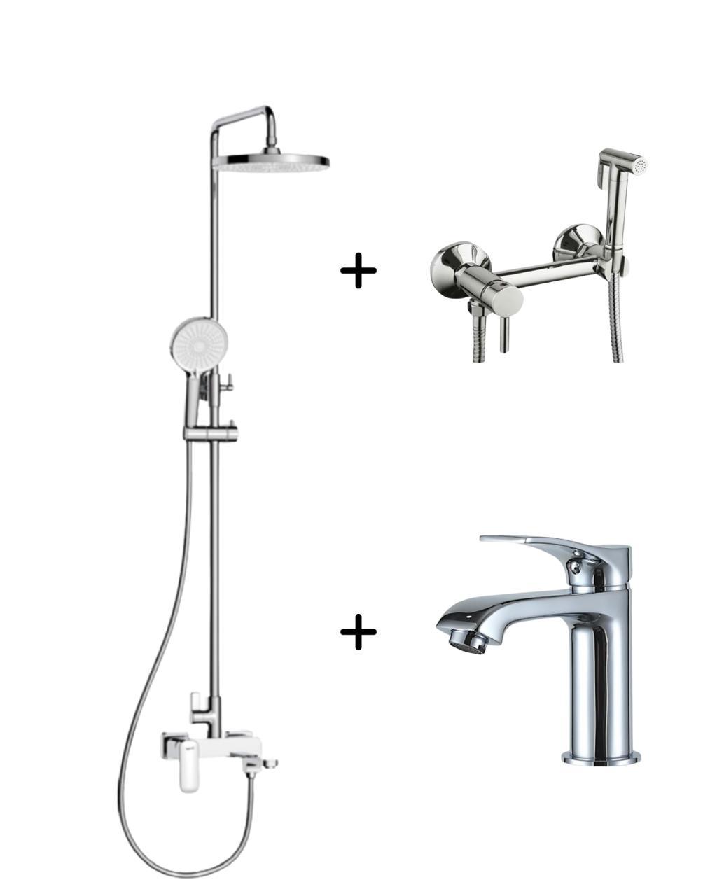 Набор смесителей 3в1 Frap Хром (F2489/ F7503/ F1075)