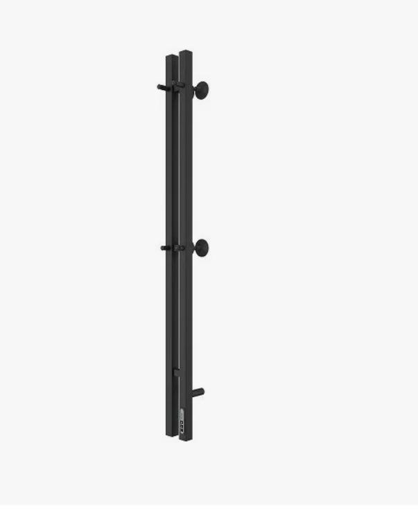 Полотенцесушитель электрический Rein Double Cube-Matte Black 1200*90 мм