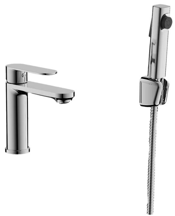 Смеситель для раковины BELZ B12713 с гигиенической лейкой  латунь, хром