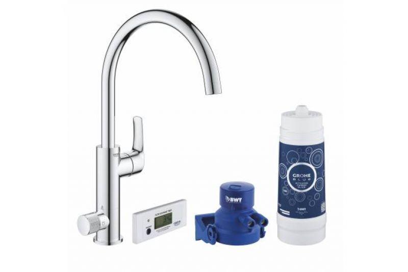 Смеситель на кухню с фильтром для очистки воды GROHE Blue Pure Eurosmart C-Ausl (30383000)