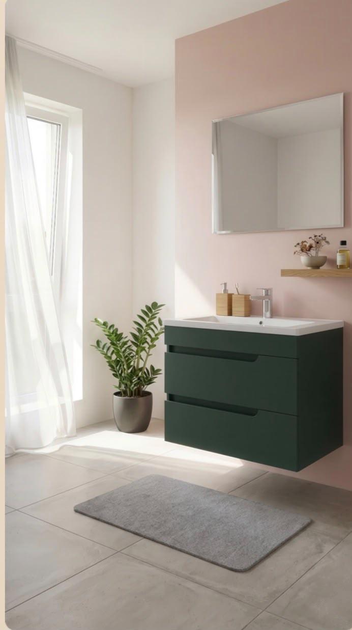Тумба подвесная Rein Bianca Olive 80, 2 ящика под умывальник BIA-W80-OL