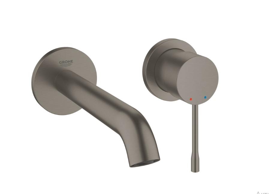 29192AL1 Смеситель для раковины GROHE Essence на два отверстия, размер M, темный графит матовый