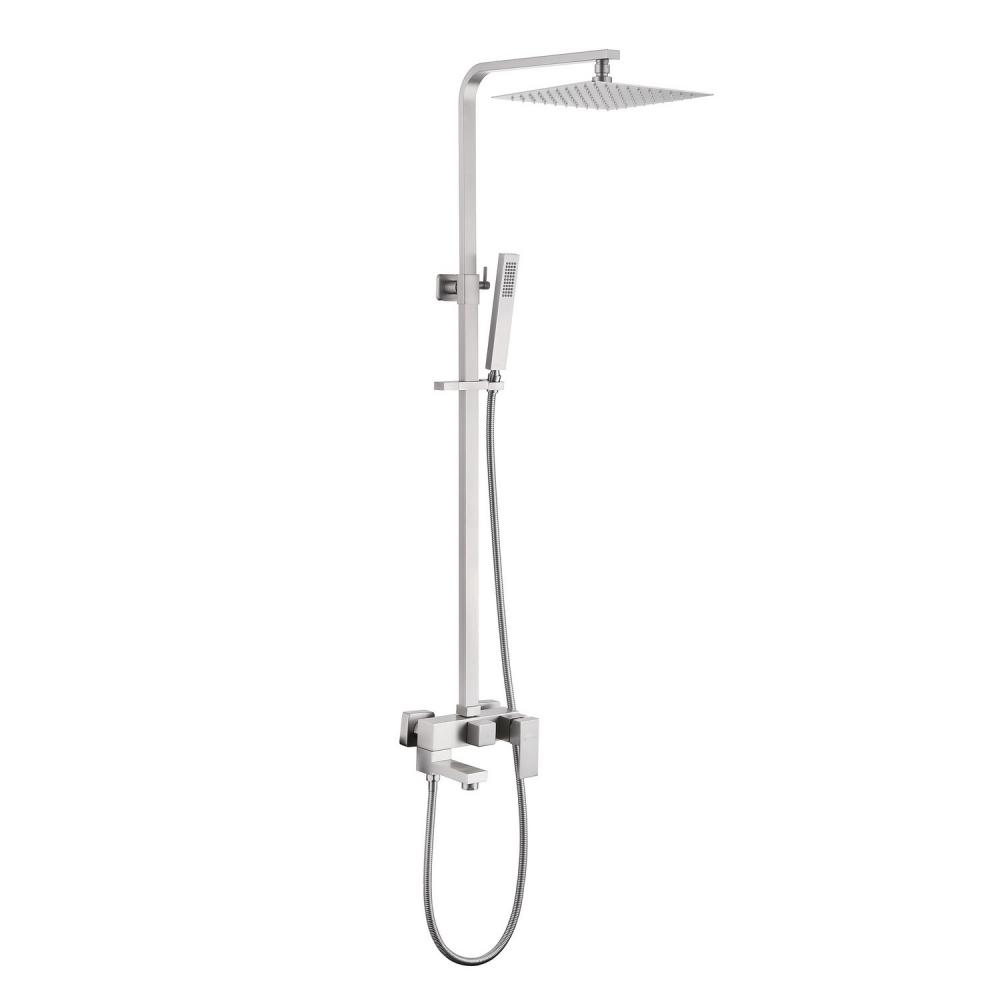 Душевая стойка ABBER Daheim AF8216SPL с изливом, сатин